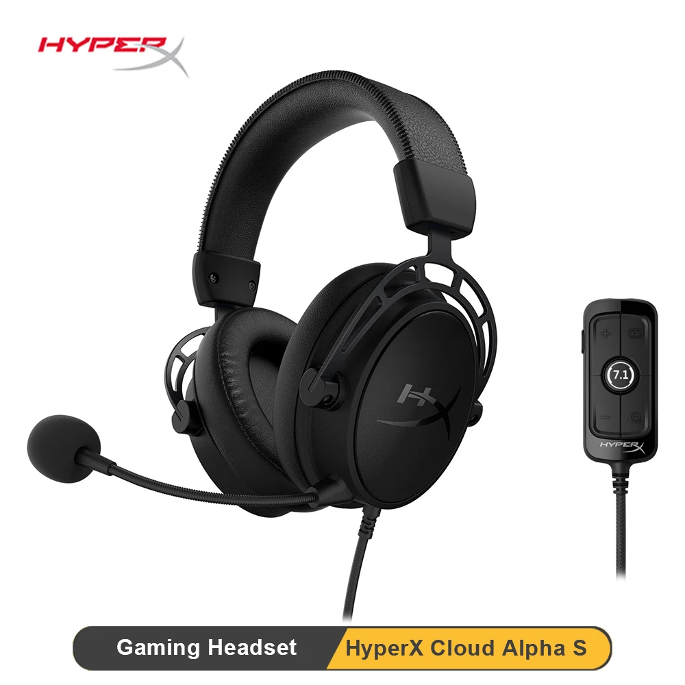 HyperX Cloud Alpha S игровая Проводная гарнитура Virtual 7 1 с объемным звуком