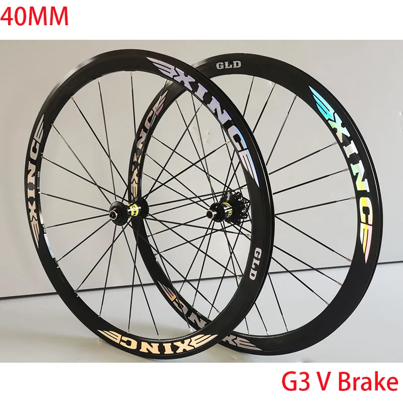 New XINC 700C Frame Height 40MM Front 20 Rear 24 Holes (G3) 120 Ring Road Bike V/C Brake 6 Prong 6 Prong Straight Pull Flat Whee
New XINC 700C Frame Height 40MM Front 20 Rear 24 Holes (G3) 120 Ring Road Bike V/C Brake 6 Prong 6 Prong Straight Pull Flat Whee