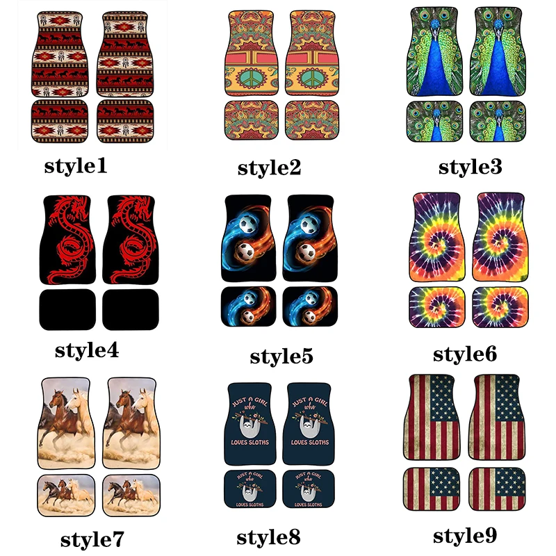 Bohemian Horse Dream Catcher Design Car Floor Mats Universal Size Anti-Slip Rubber Backing Auto Front And Rear Carpet Floor Line
Bohemian Horse Dream Catcher Design Car Floor Mats Universal Size Anti-Slip Rubber Backing Auto Front And Rear Carpet Floor Line