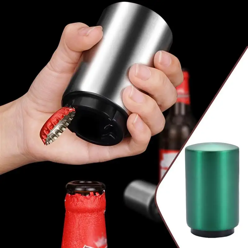 Stainless Steel Beer Wine Opener,Magnet-Automatic Beer Bottle Opener Push Down Bottle Opener Kitchen Gadgets Bar Supplies
Stainless Steel Beer Wine Opener,Magnet-Automatic Beer Bottle Opener Push Down Bottle Opener Kitchen Gadgets Bar Supplies