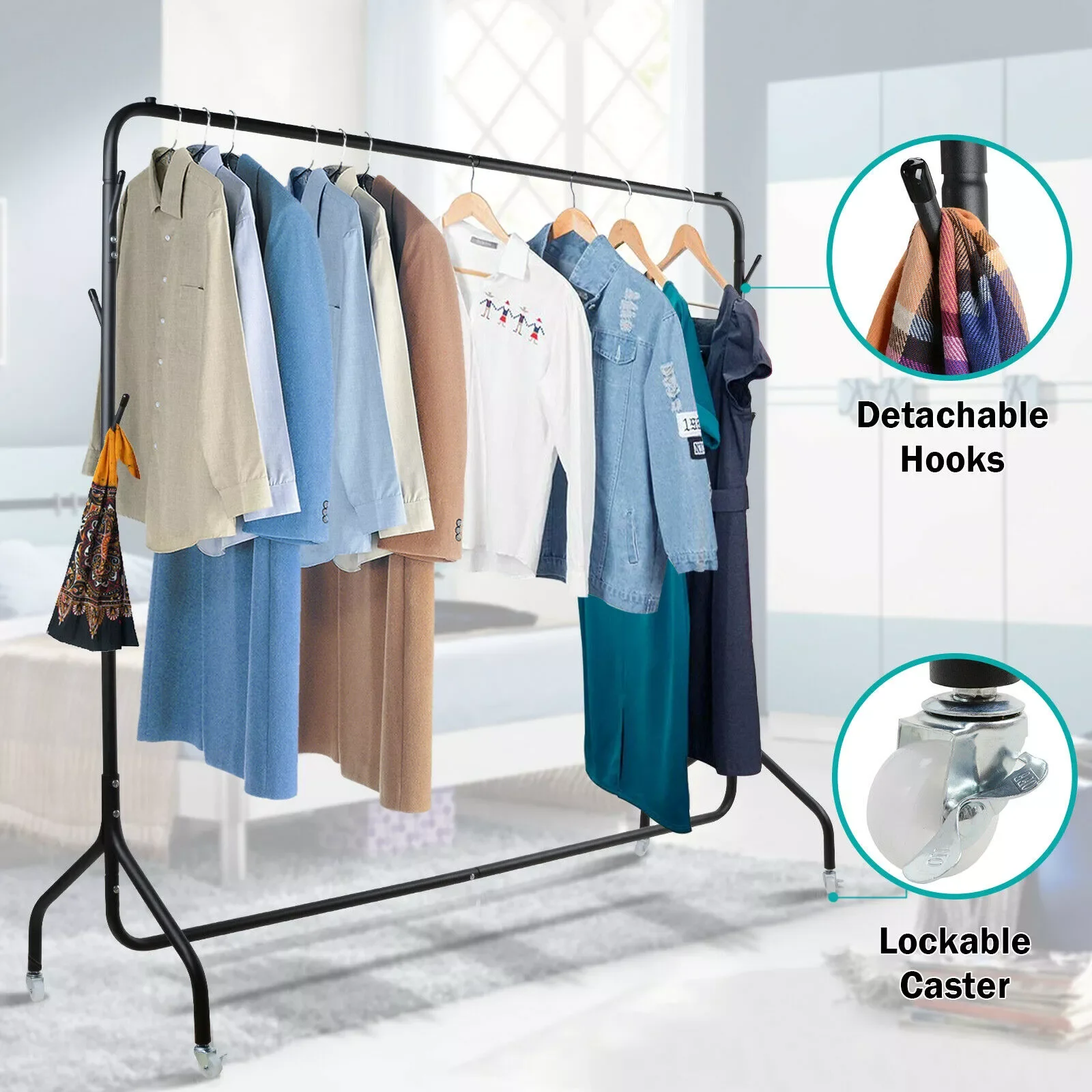 Removeble Clothes Rack Garment Rack Coat Hanger Drying Rack Metal Clothing Rack Storage Shelf With Wheels Bedroom Furniture
Removeble Clothes Rack Garment Rack Coat Hanger Drying Rack Metal Clothing Rack Storage Shelf With Wheels Bedroom Furniture