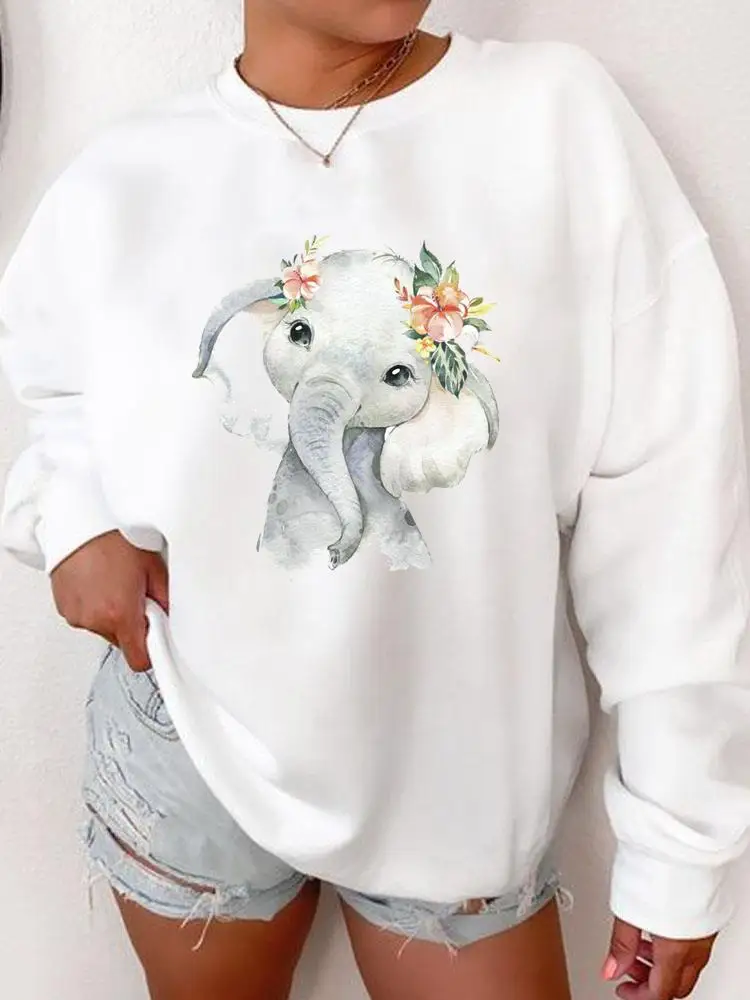 Autumn Spring Women Long Sleeve Clothing Casual Elephant Flower Trend 90s Fashion Pullovers Print Female Graphic Sweatshirts
Autumn Spring Women Long Sleeve Clothing Casual Elephant Flower Trend 90s Fashion Pullovers Print Female Graphic Sweatshirts