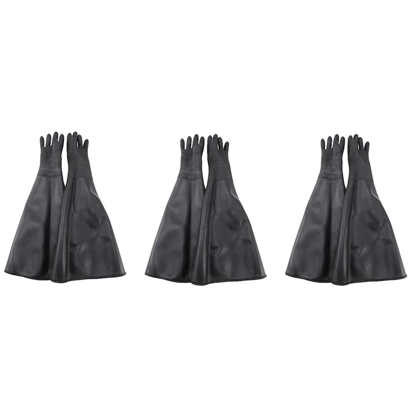 6X Rubber Black Sandblaster Gloves Stripe Abrasive Sand Blasting Gloves For Blasting Cabinet 65X30cm
6X Rubber Black Sandblaster Gloves Stripe Abrasive Sand Blasting Gloves For Blasting Cabinet 65X30cm