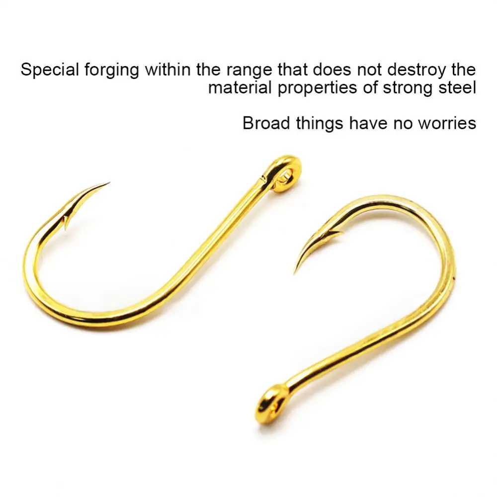 Small Puncture Resistance Bulk Fish Hook Firmer Strong Penetration Ability Golden Sea Hook Sharp Fishing Tools Fishing Hook
Small Puncture Resistance Bulk Fish Hook Firmer Strong Penetration Ability Golden Sea Hook Sharp Fishing Tools Fishing Hook