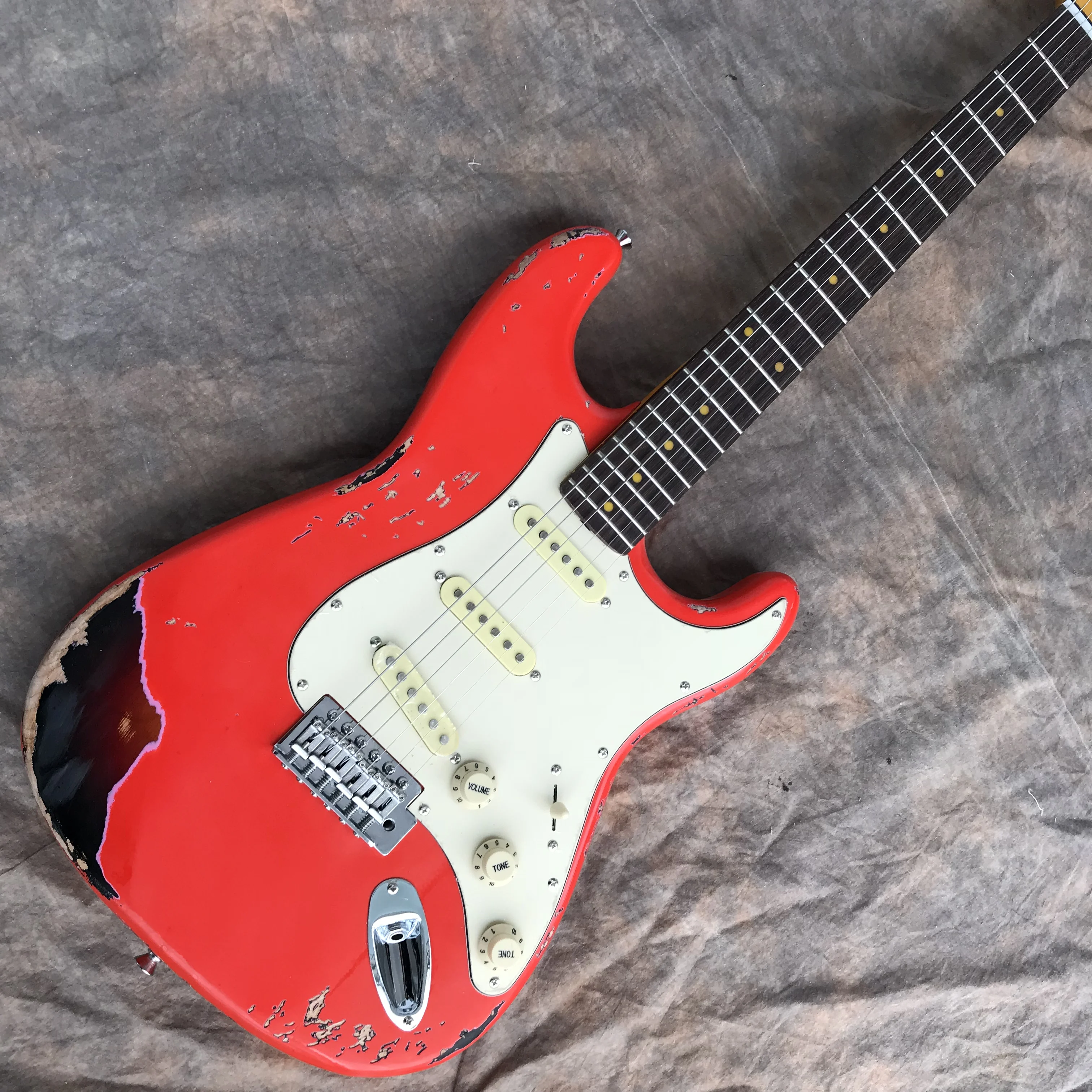 Free shipping,red,do old, special-shaped, electric guitar,2022 new pop, high-end custom,fashion
Free shipping,red,do old, special-shaped, electric guitar,2022 new pop, high-end custom,fashion