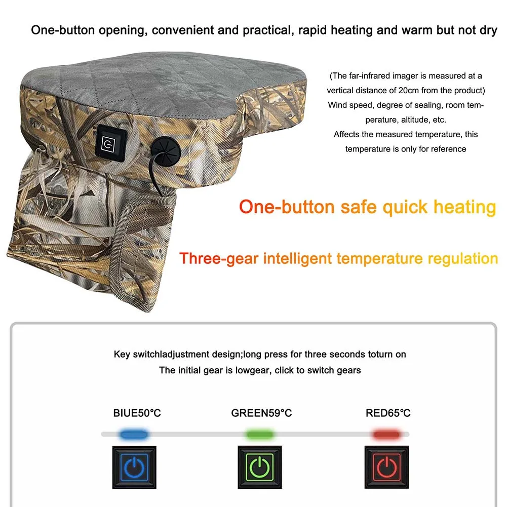 Butt Pad Heating Cushion Three-speed Adjustable 40x27x7cm Concave Camouflage New Camouflage Outdoor Sports New
Butt Pad Heating Cushion Three-speed Adjustable 40x27x7cm Concave Camouflage New Camouflage Outdoor Sports New