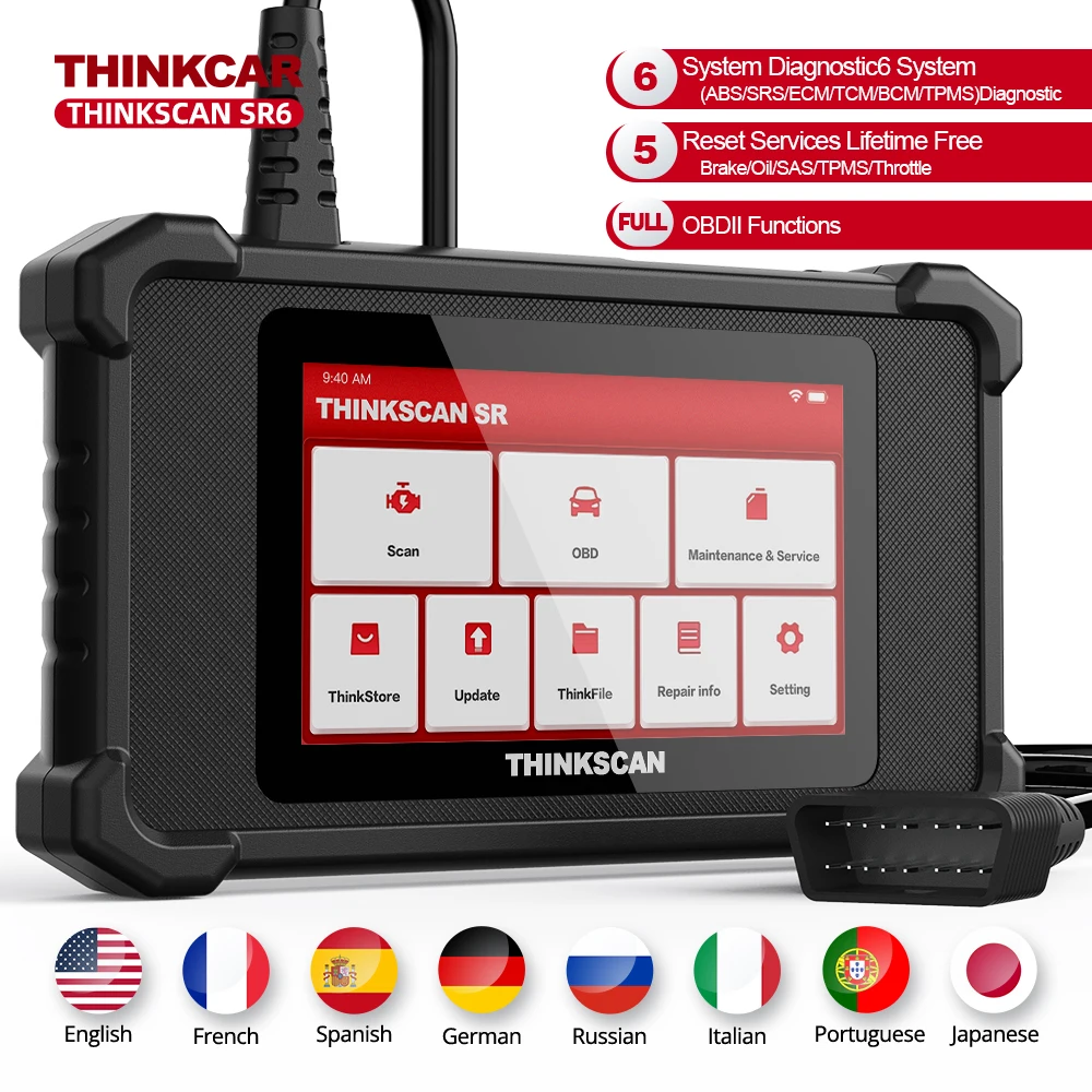 THINKCAR Thinkscan SR6/SR4/SR2 OBD2 Scanner ETS RESET Code Reader Professional Scan Tools Full System Car Diagnostic Tool free s
THINKCAR Thinkscan SR6/SR4/SR2 OBD2 Scanner ETS RESET Code Reader Professional Scan Tools Full System Car Diagnostic Tool free s