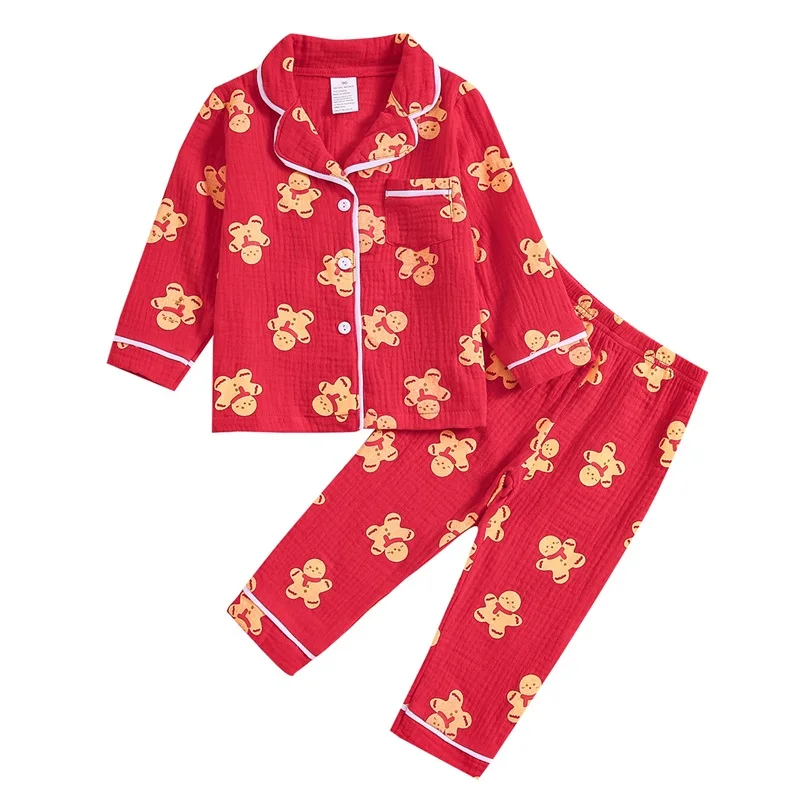 1-7 Years Toddler Christmas Pajamas Set Cartoon Print 2Pcs Boys Girls Long Sleeve Button Lapel Tops Pants Sleepwear Loungewear
1-7 Years Toddler Christmas Pajamas Set Cartoon Print 2Pcs Boys Girls Long Sleeve Button Lapel Tops Pants Sleepwear Loungewear