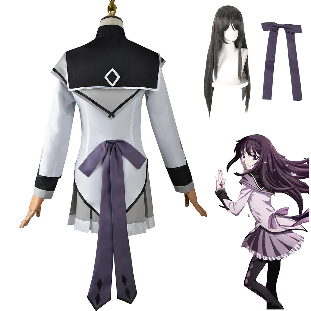 Anime Puella Magi Madoka Magica Cosplay Akemi Homura Cosplay Costume Short Skirt Jk Uniform with Bowknots Wig Halloween Party
Anime Puella Magi Madoka Magica Cosplay Akemi Homura Cosplay Costume Short Skirt Jk Uniform with Bowknots Wig Halloween Party