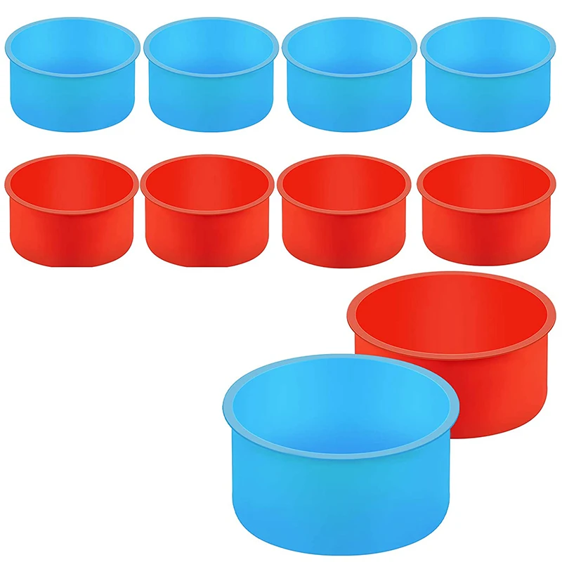 10 Pieces Silicone Cake Mold Valentine's Day Round Baking Pan 4 Inch Baking Mold Kitchen Silicone Bakeware Pan Red, Blue Retail
10 Pieces Silicone Cake Mold Valentine's Day Round Baking Pan 4 Inch Baking Mold Kitchen Silicone Bakeware Pan Red, Blue Retail