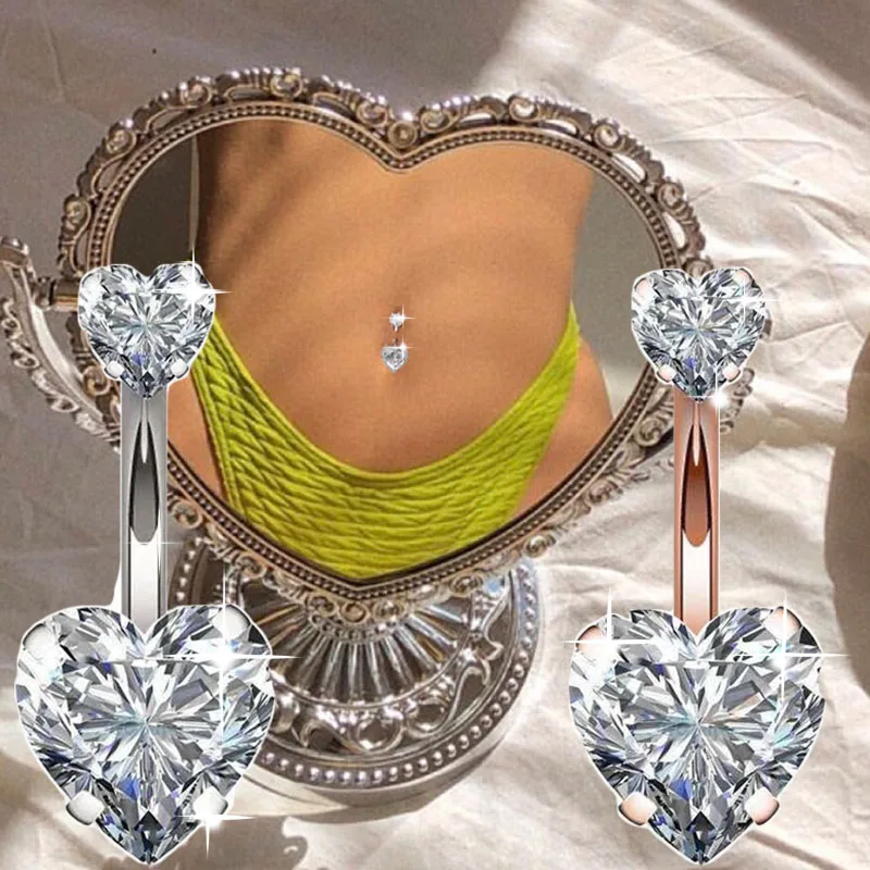 Zircon Crystal Belly Button Rings For Women Nombril Ombligo Navel Ring Surgical Steel Barbell Heart Round Body Piercing Jewelry
Zircon Crystal Belly Button Rings For Women Nombril Ombligo Navel Ring Surgical Steel Barbell Heart Round Body Piercing Jewelry