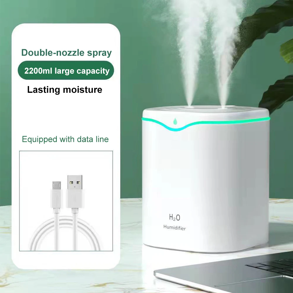 2200ML Double Nozzle Air Humidifier Large Capacity Essential Oil Aroma Diffuser With Coloful LED Light Ultrasonic Humidifiers
2200ML Double Nozzle Air Humidifier Large Capacity Essential Oil Aroma Diffuser With Coloful LED Light Ultrasonic Humidifiers