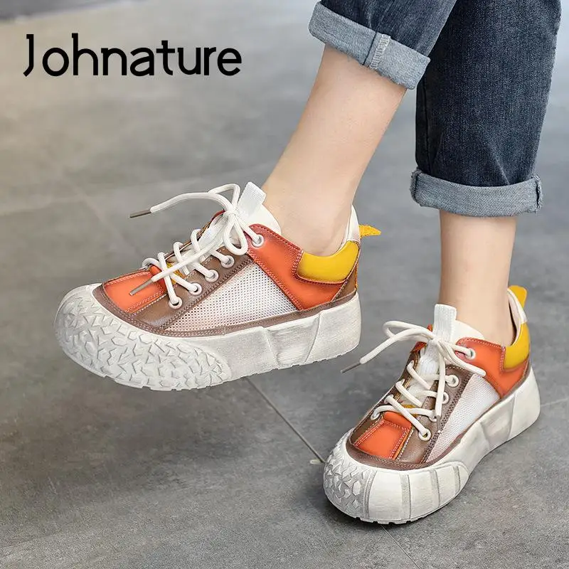 Женские сетчатые кроссовки Johnature, из натуральной кожи, дышащие, тонкие, с круглым носком, удобная прогулочная обувь в стиле ретро, 2022
Женские сетчатые кроссовки Johnature, из натуральной кожи, дышащие, тонкие, с круглым носком, удобная прогулочная обувь в стиле ретро, 2022