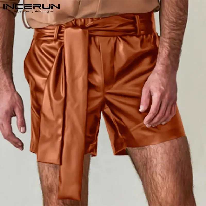 INCERUN Fashion Men Shorts Lace Up Solid Color PU Leather 2022 Streetwear Casual Men Bottoms Elastic Waist Leisure Shorts S-5XL
INCERUN Fashion Men Shorts Lace Up Solid Color PU Leather 2022 Streetwear Casual Men Bottoms Elastic Waist Leisure Shorts S-5XL