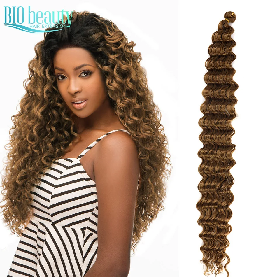 

Deep Water Wave Crochet Hair Synthetic Organic Hair Ocean Wave Twist Braiding Hair Extensions Afro Curls For Women BIO beauty