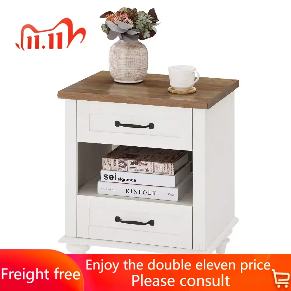 Nightstand, Bedside Table With Charging Station, End Table With 2 Drawer, Open Shelf, Modern Style For Bedroom, Living Room
Nightstand, Bedside Table With Charging Station, End Table With 2 Drawer, Open Shelf, Modern Style For Bedroom, Living Room