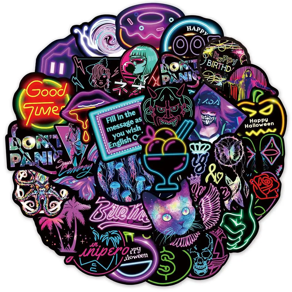 10/30/50PCS Neon Light Anime Graffiti Stickers DIY Snowboard Laptop Luggage Guitar Cool Waterproof Cartoon Sticker Decal Toys
10/30/50PCS Neon Light Anime Graffiti Stickers DIY Snowboard Laptop Luggage Guitar Cool Waterproof Cartoon Sticker Decal Toys