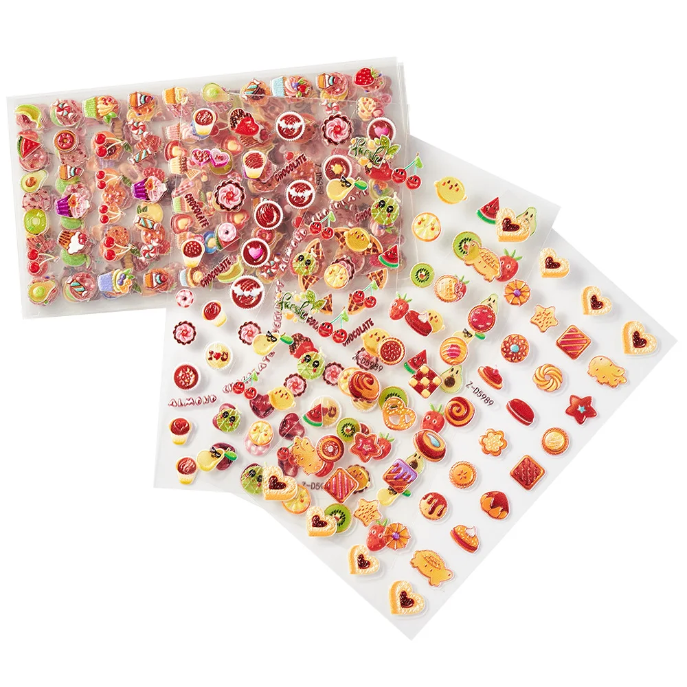 5D Embossed Nail Stickers Cake Ice Cream Reliefs Self Adhesive Nail Art Decorations Summer Fruit Nail Decals Manicure Accessorie
5D Embossed Nail Stickers Cake Ice Cream Reliefs Self Adhesive Nail Art Decorations Summer Fruit Nail Decals Manicure Accessorie