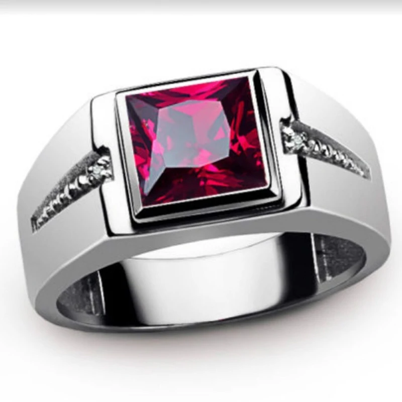 Fashion Simple Engagement Jewelry Mixed Color Red Green Blue Square Zircon Gold Color Silver Color Metal Ring for Men
Fashion Simple Engagement Jewelry Mixed Color Red Green Blue Square Zircon Gold Color Silver Color Metal Ring for Men