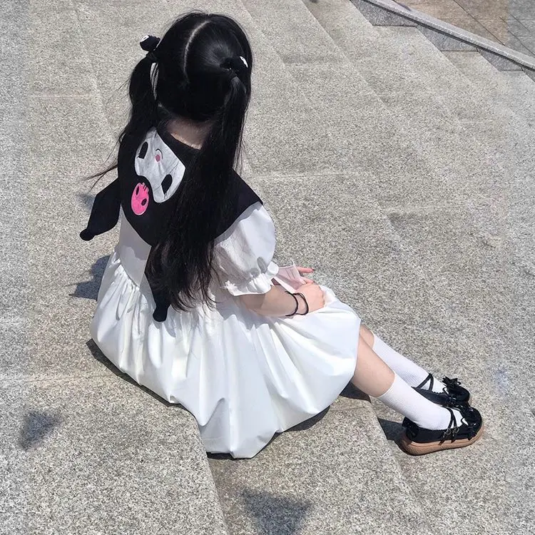 Kawaii Sanrio Kuromi 2023 new Cute cartoon summer new loose sleeve bud skirt sweet bubble skirt gifts for kids
Kawaii Sanrio Kuromi 2023 new Cute cartoon summer new loose sleeve bud skirt sweet bubble skirt gifts for kids