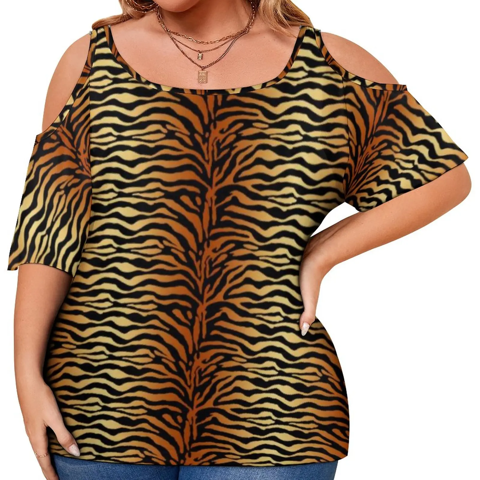 Tiger Stripes T-Shirts Retro Animal Print Street Style T Shirt Short Sleeve Aesthetic Tshirt Sexy Graphic Top Tees Plus Size 5XL
Tiger Stripes T-Shirts Retro Animal Print Street Style T Shirt Short Sleeve Aesthetic Tshirt Sexy Graphic Top Tees Plus Size 5XL