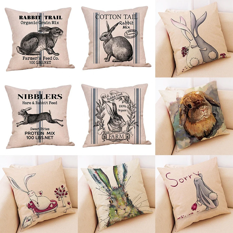 Easter Decoration Bunny Pillowcase Cushion Cover 45x45cm Linen Sofa Cushions Pillow Cases Easter Home Decor Pillow Covers
Easter Decoration Bunny Pillowcase Cushion Cover 45x45cm Linen Sofa Cushions Pillow Cases Easter Home Decor Pillow Covers