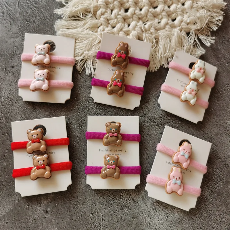 2 шт., Детские резинки для волос с мультяшным медведем
2 шт., Детские резинки для волос с мультяшным медведем