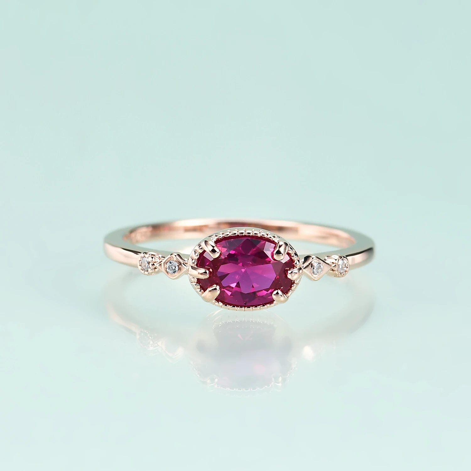 

Красота драгоценного камня, розовое золото, заполненные лабораторией, искусственные серебряные кольца, помолвка, обручальное кольцо для женщин, подарок