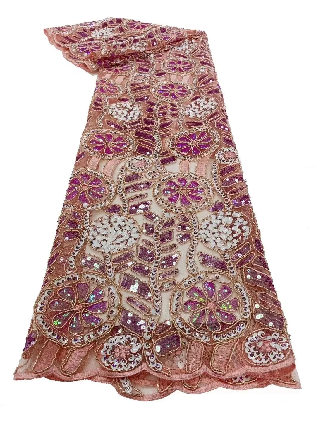 New Luxury African Sequin Lace Fabric 2023 French Net Sequence 3D Embroidery Nigerian Wedding Party Gold Line Tulle Lace
New Luxury African Sequin Lace Fabric 2023 French Net Sequence 3D Embroidery Nigerian Wedding Party Gold Line Tulle Lace
