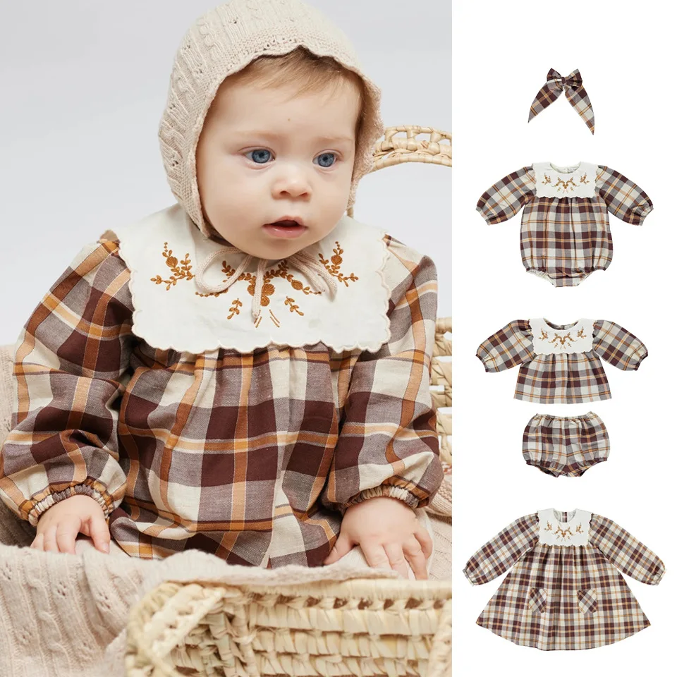 In Stock! BeBe Girl Dress 2023 Autumn/Winter New Big Grid Series Embroidered Shawl Dress Baby Long Sleeve Crawling Suit Clothes
In Stock! BeBe Girl Dress 2023 Autumn/Winter New Big Grid Series Embroidered Shawl Dress Baby Long Sleeve Crawling Suit Clothes