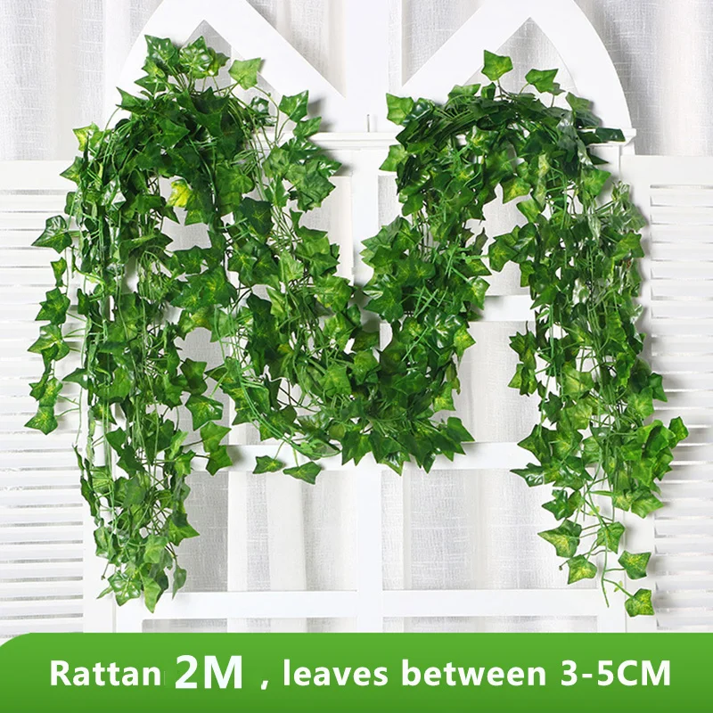 200CM Artificial Plants Rattan Creeper Green Leaf Ivy Vine Fake Flower Plant DIY Hanging Garland Wedding Room Home Garden Decor
200CM Artificial Plants Rattan Creeper Green Leaf Ivy Vine Fake Flower Plant DIY Hanging Garland Wedding Room Home Garden Decor