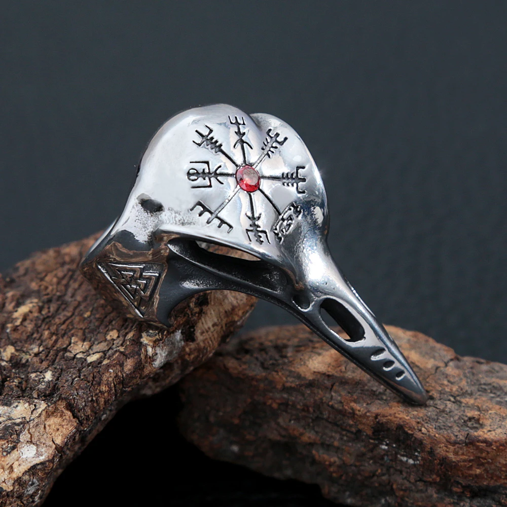 Vintage Viking Compass Crow Skull Rings Men Women Stainless Steel Odin Raven Skull Ring Pagan Nordic Viking Accessories Jewelry
Vintage Viking Compass Crow Skull Rings Men Women Stainless Steel Odin Raven Skull Ring Pagan Nordic Viking Accessories Jewelry