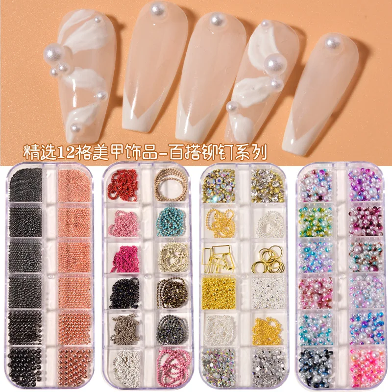 Rhinestones Studs Pearls Metal Chain Small Accessories Nail Decoration Nail Decoration Accessories For Nail Tip Beauty
Rhinestones Studs Pearls Metal Chain Small Accessories Nail Decoration Nail Decoration Accessories For Nail Tip Beauty