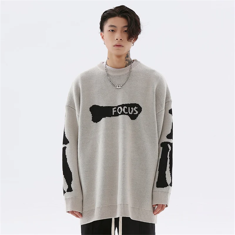 Hip Hop Streetwear Harajuku Men Women Loose Vintage Retro Skull Print Knitted Sweater 2023 Spring Cotton Pullover Unisex
Hip Hop Streetwear Harajuku Men Women Loose Vintage Retro Skull Print Knitted Sweater 2023 Spring Cotton Pullover Unisex