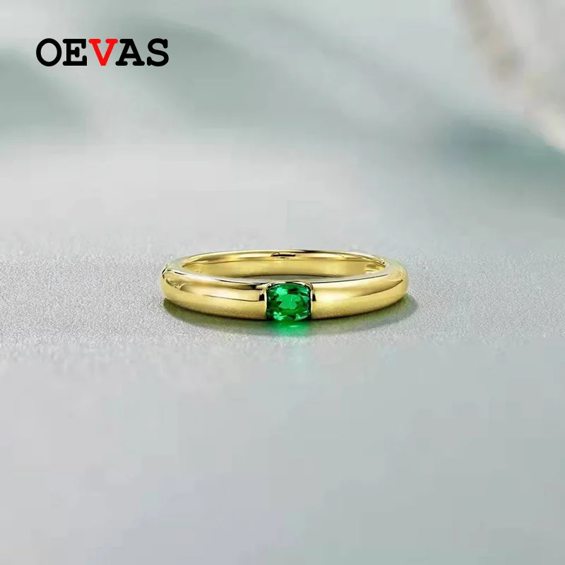 OEVAS 100% 925 Sterling Silver Lab Grown Emerald 18K Gold Plated Rings For Women Sparkling Wedding Fine Jewelry Valentine Gifts
OEVAS 100% 925 Sterling Silver Lab Grown Emerald 18K Gold Plated Rings For Women Sparkling Wedding Fine Jewelry Valentine Gifts
