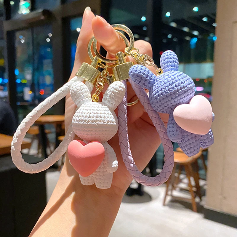 Cartoon resin love rabbit keychain men and women cute creative exquisite couple key chain bag pendant
Cartoon resin love rabbit keychain men and women cute creative exquisite couple key chain bag pendant