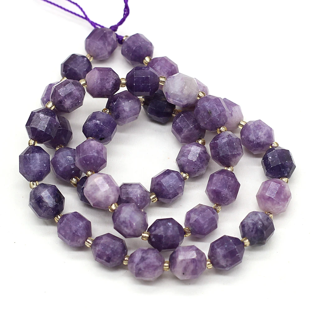 

Natural Fluorite Stone Beads Purple Roundle Faceted Loose Spacer Beads For Jewelry Making DIY Bracelet Strands 8mm Wholesale