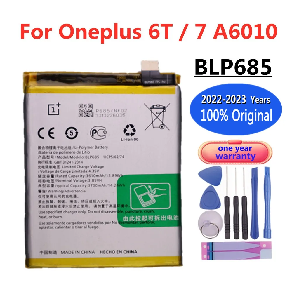 2023 Years OnePlus BLP685 3700mAh Battery For OnePlus 6T A6010 / Oneplus 7 Smart Mobile Phone High Quality Replacement Batteries
2023 Years OnePlus BLP685 3700mAh Battery For OnePlus 6T A6010 / Oneplus 7 Smart Mobile Phone High Quality Replacement Batteries