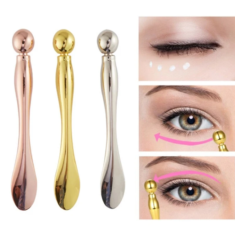 1PC Alloy Metal Eye Roller Massage Stick Eye Cream Applicator Cosmetic Spatulas Anti Wrinkle Facial Spoon Face Lifting Care Tool 
1PC Alloy Metal Eye Roller Massage Stick Eye Cream Applicator Cosmetic Spatulas Anti Wrinkle Facial Spoon Face Lifting Care Tool