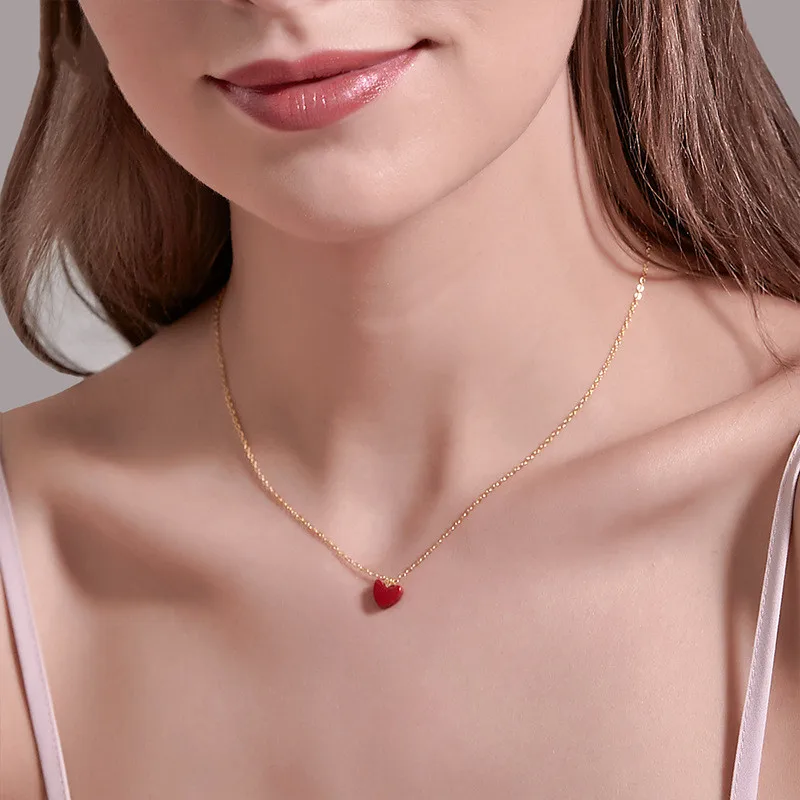 Korean Japan Sweet Red Heart Pendant Necklaces for Women Girls Gold Color Alloy Chain Chokers Necklace Party Jewelry Accessories
Korean Japan Sweet Red Heart Pendant Necklaces for Women Girls Gold Color Alloy Chain Chokers Necklace Party Jewelry Accessories
