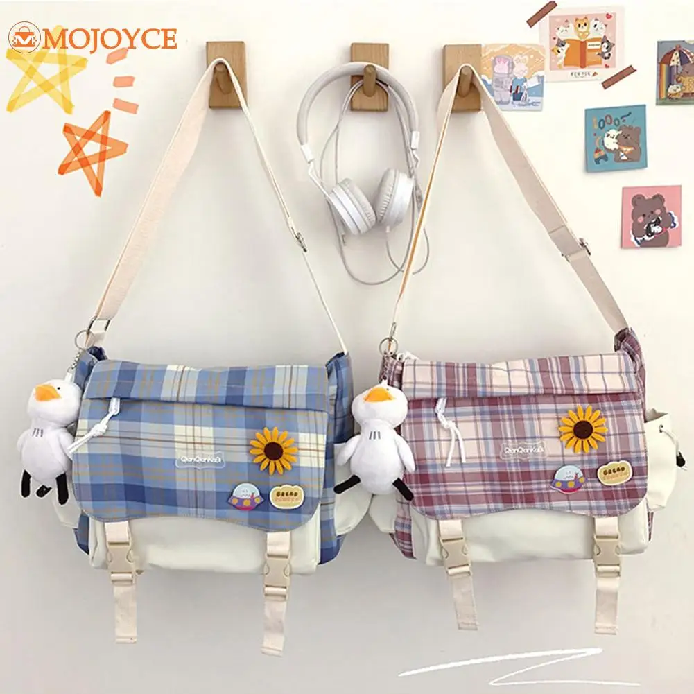 Kawaii Cute Plaid Backpack Korean Japanese Schoolbag Travel Pins Shoulder Bag for Women Students Shopping Travel 
Kawaii Cute Plaid Backpack Korean Japanese Schoolbag Travel Pins Shoulder Bag for Women Students Shopping Travel