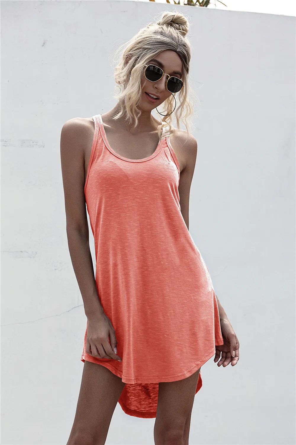 Summer Loose Sexy Off Shoulder Sleeveless O-neck Tank Dress Women Solid Color Irregular Casual Loose Mini Sundress 3xl 2022
Summer Loose Sexy Off Shoulder Sleeveless O-neck Tank Dress Women Solid Color Irregular Casual Loose Mini Sundress 3xl 2022