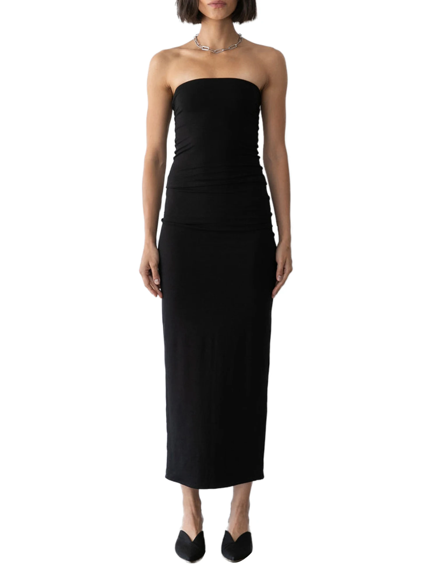Women s Elegant Solid Color Two Piece Maxi Skirt Set - Strapless Backless Tube Top with High Waist Bodycon Long Skirt - Perfect
Women s Elegant Solid Color Two Piece Maxi Skirt Set - Strapless Backless Tube Top with High Waist Bodycon Long Skirt - Perfect