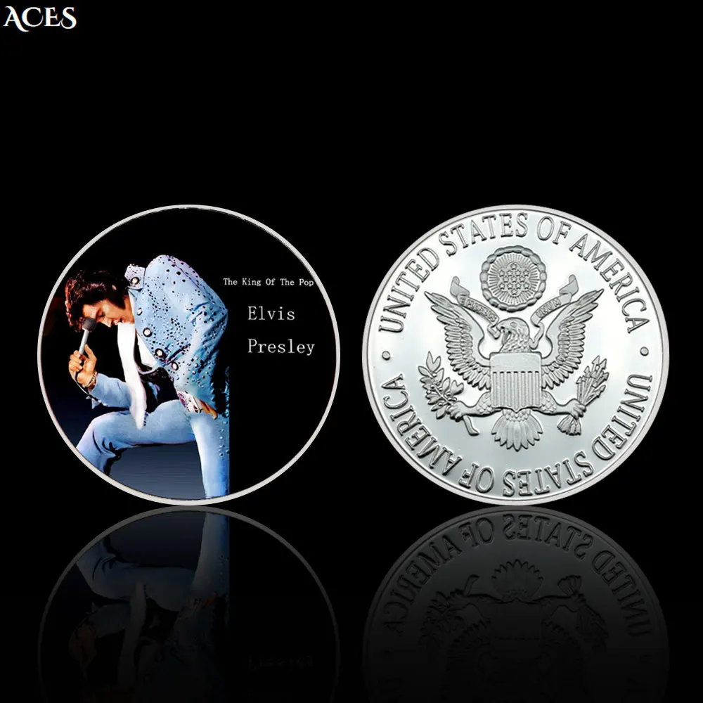 Elvis Presley Rock Star SILVER Coin Popular Singer Commemorative Metal Coin In Capsule for Collection Holiday Gift
Elvis Presley Rock Star SILVER Coin Popular Singer Commemorative Metal Coin In Capsule for Collection Holiday Gift
