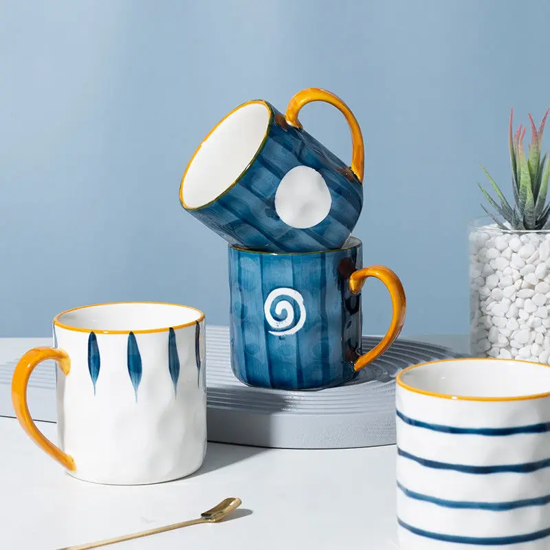 Nordic Ceramic Coffee Mug Coarse Pottery Coffee Cup with Splashing Ink Coffeeware Creative Household Water Cup Mug Hand-squeezed
Nordic Ceramic Coffee Mug Coarse Pottery Coffee Cup with Splashing Ink Coffeeware Creative Household Water Cup Mug Hand-squeezed