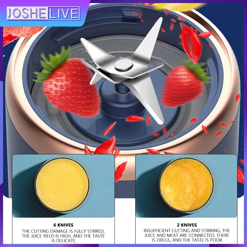 Rechargeable Smoothie Juicer Cup Electric Automatic Small Juicer Kitchen Tools And Gadgets 6 Blades Fruit Juice Cup
Rechargeable Smoothie Juicer Cup Electric Automatic Small Juicer Kitchen Tools And Gadgets 6 Blades Fruit Juice Cup