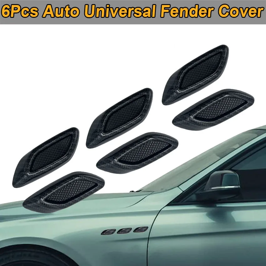 6Pcs Cover Plate Side Wing Air Intake Flow Vent Hood Exterior Decorative Sticker Cover For Auto Universal Front Bumper
6Pcs Cover Plate Side Wing Air Intake Flow Vent Hood Exterior Decorative Sticker Cover For Auto Universal Front Bumper