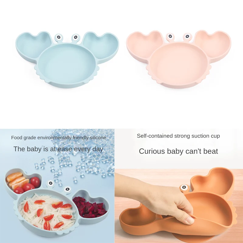 Baby Silicone Crab Tableware Cup Bowl Plate Tray Bibs Spoon Fork Sets Children Non-slip Feeding BPA Free Dinnerware
Baby Silicone Crab Tableware Cup Bowl Plate Tray Bibs Spoon Fork Sets Children Non-slip Feeding BPA Free Dinnerware