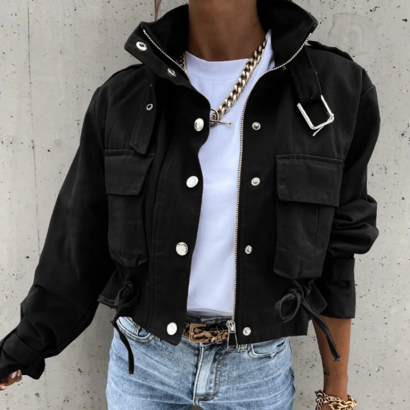 Winter Jacket Women 2022 Streetwear Long Sleeve Top Bomber Trending Products Clothes Coats Short Tooling Style
Winter Jacket Women 2022 Streetwear Long Sleeve Top Bomber Trending Products Clothes Coats Short Tooling Style