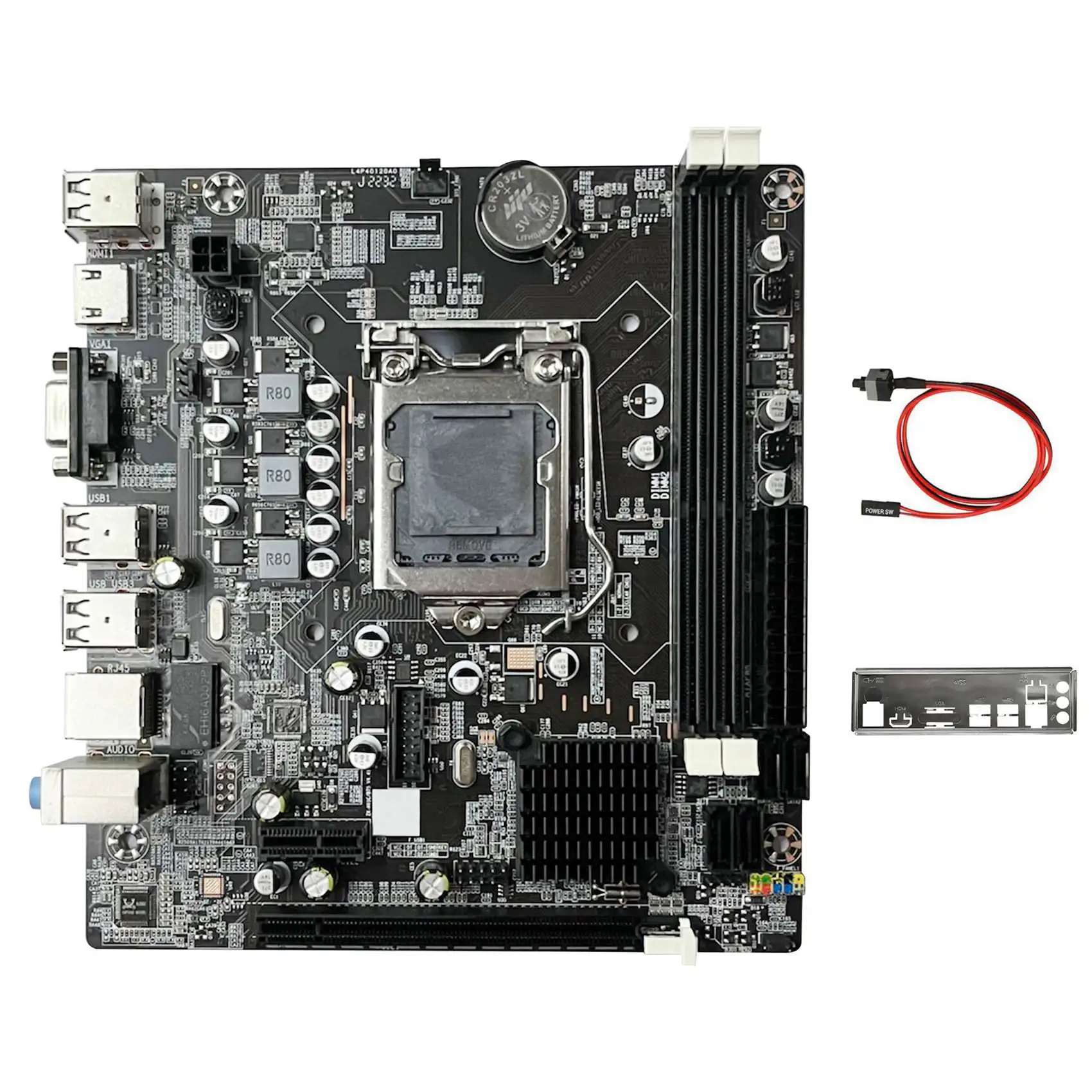 B75 Desktop Motherboard+Baffle+Switch Cable LGA1155 DDR3 Support 2X8G PCI E 16X for I3 I5 I7 Series Pentium Celeron
B75 Desktop Motherboard+Baffle+Switch Cable LGA1155 DDR3 Support 2X8G PCI E 16X for I3 I5 I7 Series Pentium Celeron